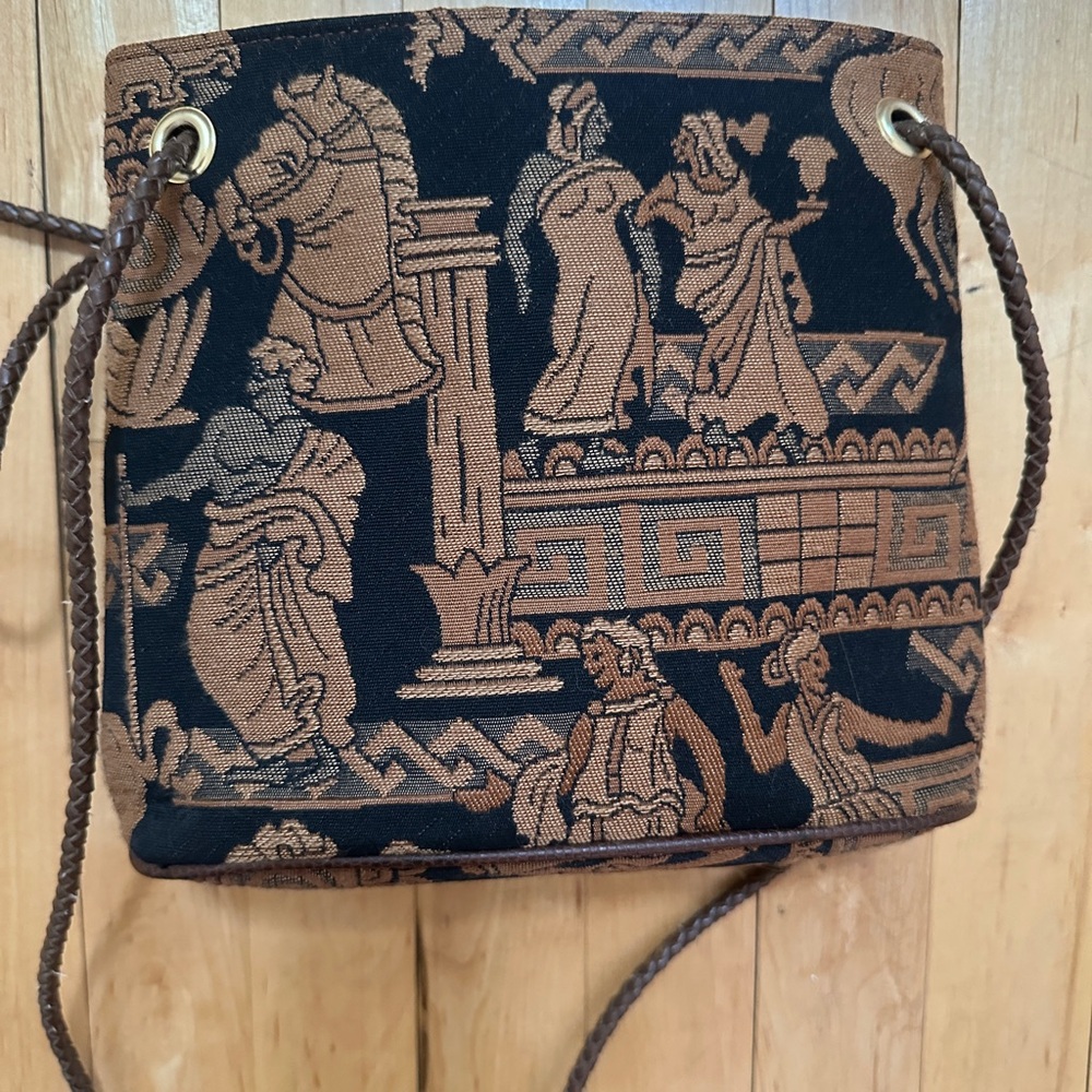 Handmade Italian tapestry purse w/ straps